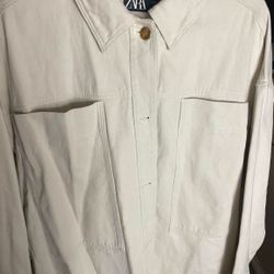 Women Crème Zara Oversize Shirt