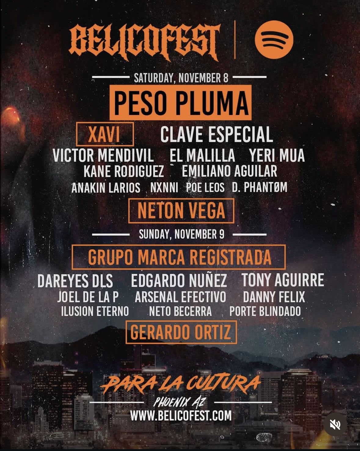 1 GA Saturday Belico Fest Tickets $150