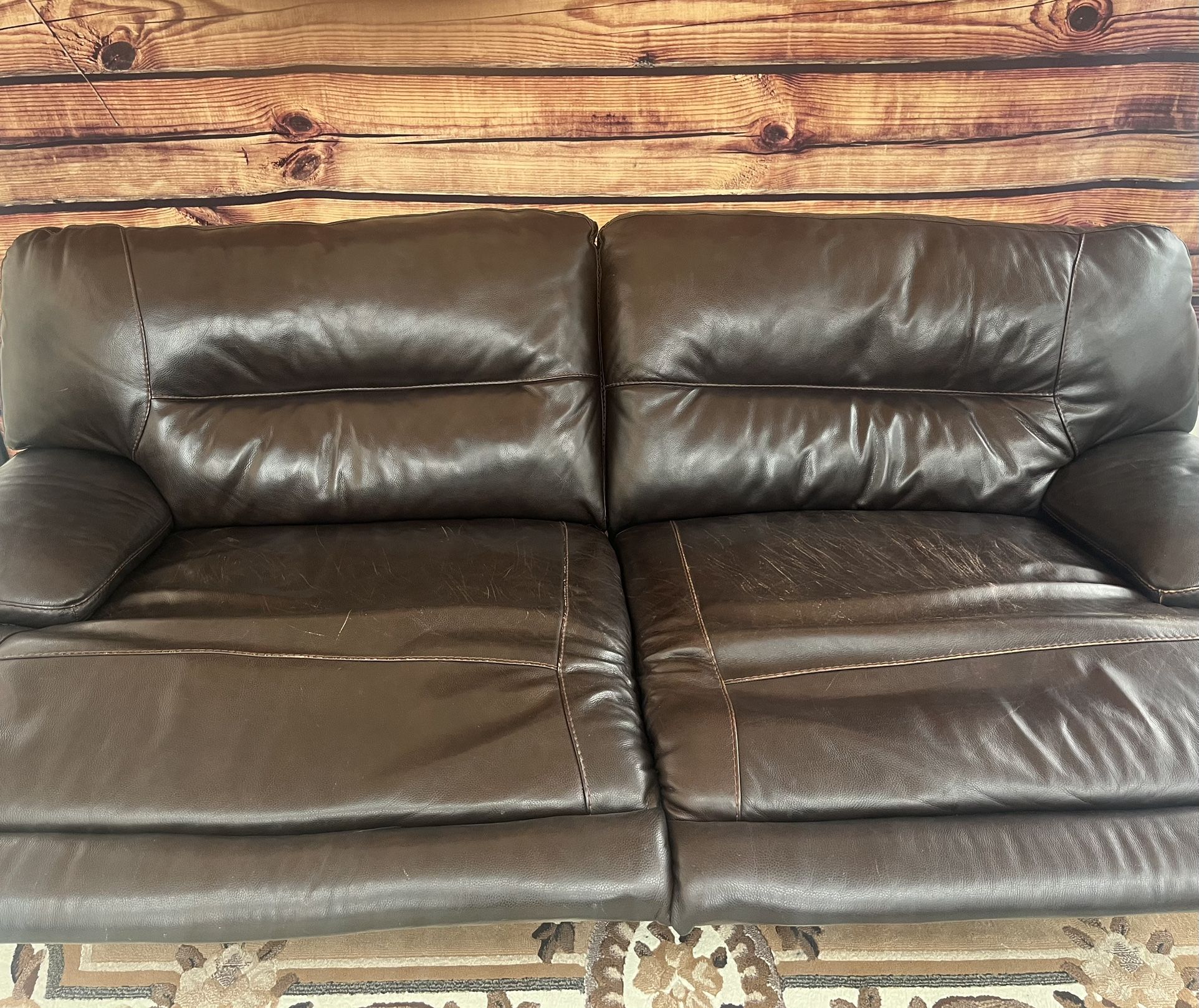 🔥 MUST-GO — Dark Brown Leather Couch — $149.99
