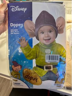 Disney Dopey Infant Halloween Costume 0-6 Months