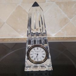 Clclock Waterford Crystal Obelisk Clock