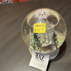 Snow Globe Deer $10