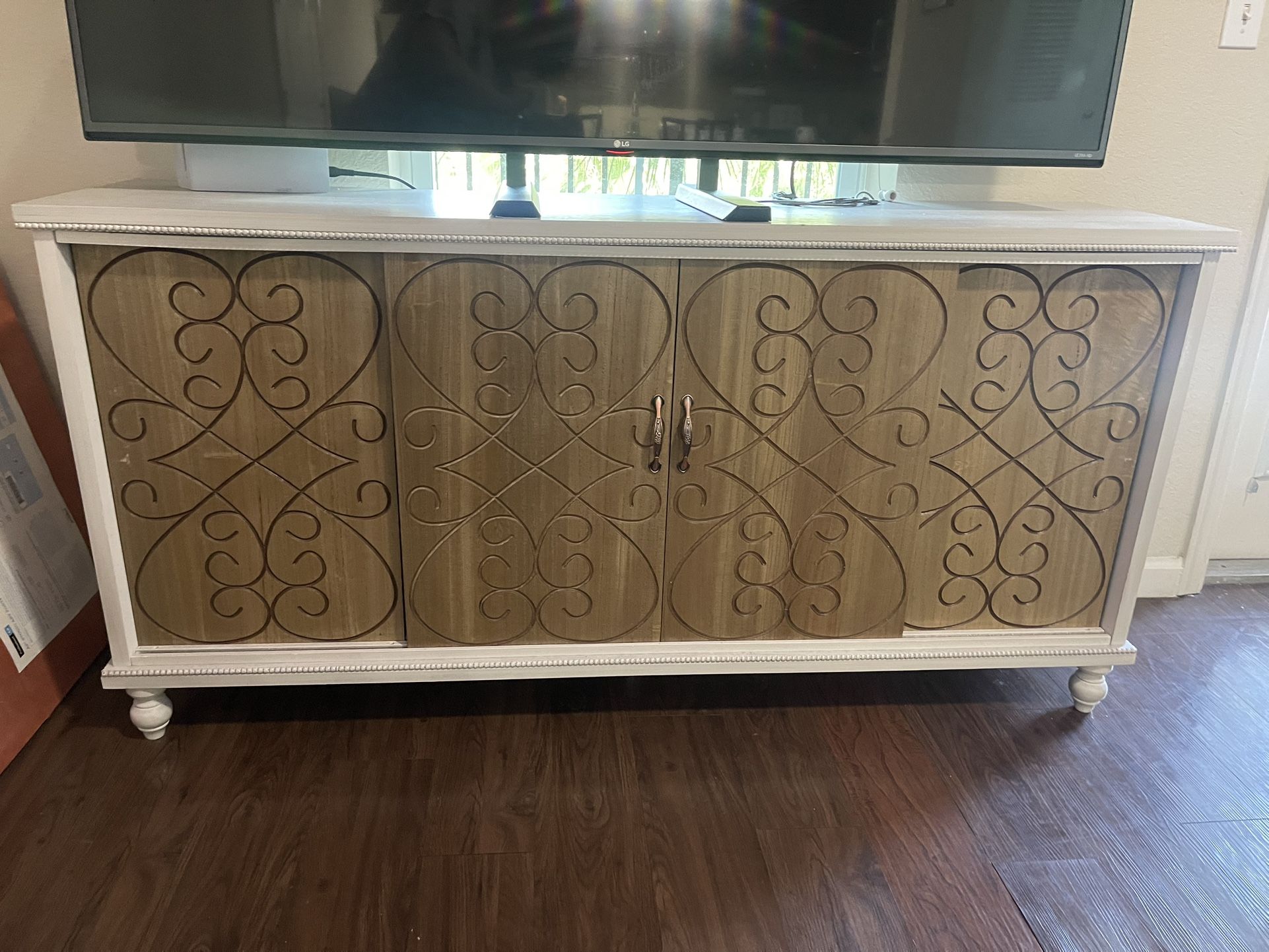 Engraved Console Table/Cabinet