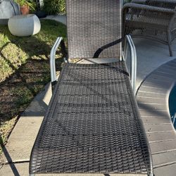 Outdoor Patio Furniture, WeatherResistant Rattan Lounger, Pool Chair, See my profile for more outdoor furniture