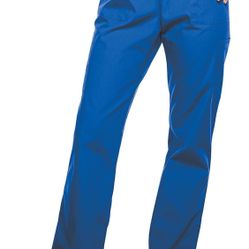 Landau 5 Pockets, Modern Tailored Fit, Straight Leg Scrub Pants Royal Blue -L