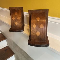 Mid Century Bookends. Poker Design. 
