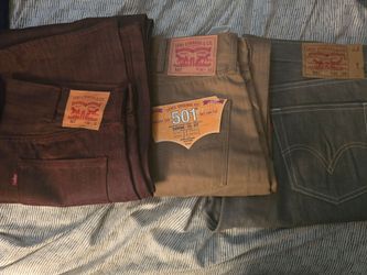 New Levi pants 501 3 pairs 38x32