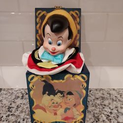 Disney Enesco Pinocchio 50th Anniversary Jack-in-the-Box Style Music Box 