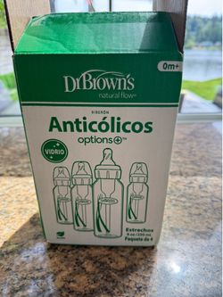 Unused Dr. Brown 8oz Glass Bottles