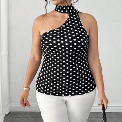 Polka Dot Top Plus Size 