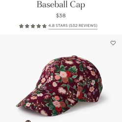 Rifle Paper co. Women’s Baseball Hat Brand New 