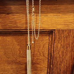 Gold Tone VINTAGE INSPIRED Tassel Necklace