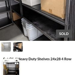 Set Of  4 Heavy Duty Shelves 24x28 4 Row Each