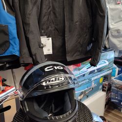Motorcycle helmet and jacket combo brand new $250 special deal original price $400