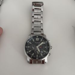 Jaga Silver Stainless Steel Men's Watch - Sporty Design