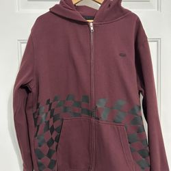 VANS Red Full Zip Hoodie Jacket Size Kids XL Brand New
