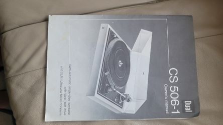 Vintage Record Player Instructions Book