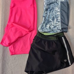3x pairs women's workout shorts - Forever 21 & more - Large