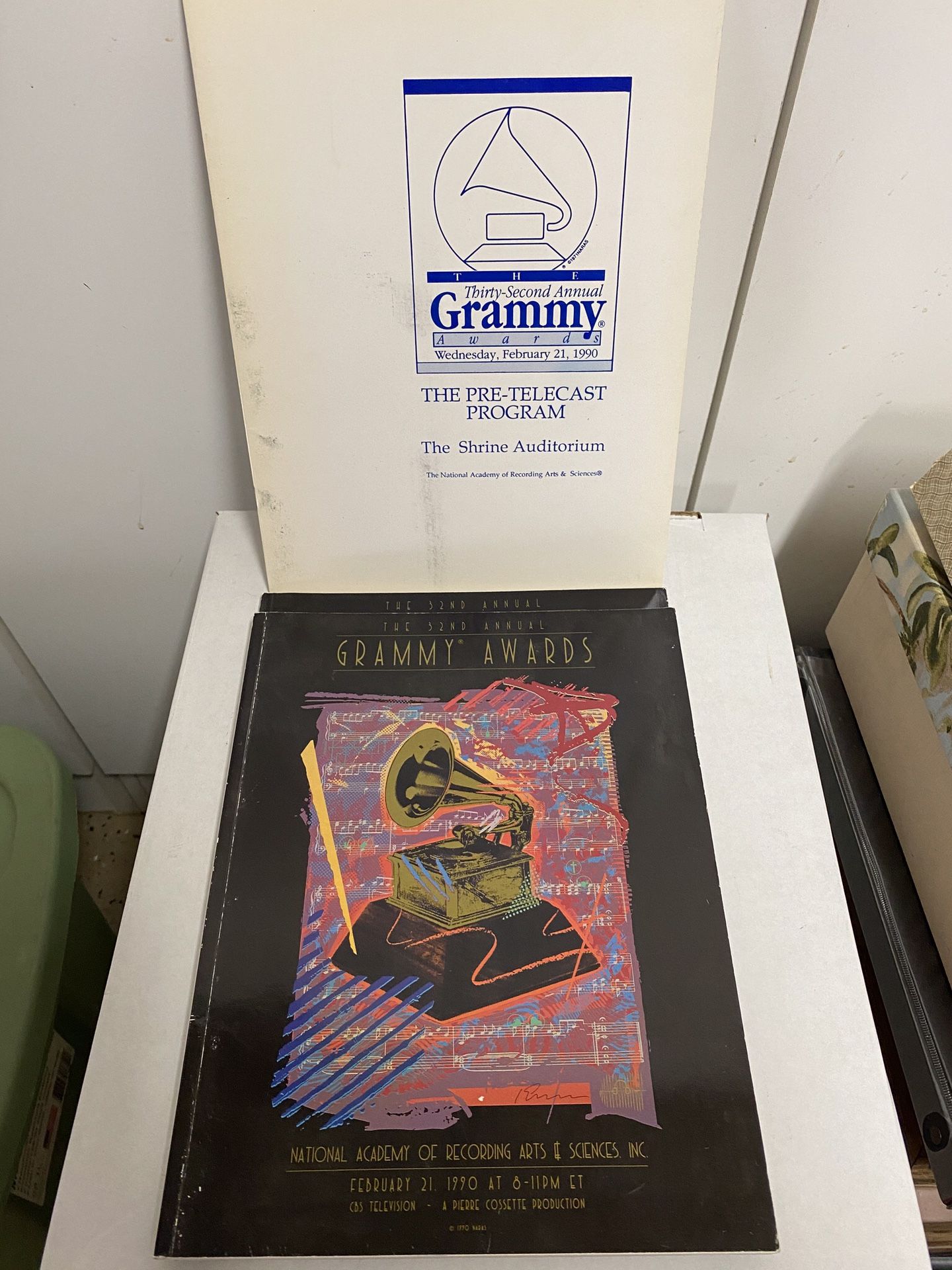 Authentic 32nd Annual Grammy Awards Programs (2)