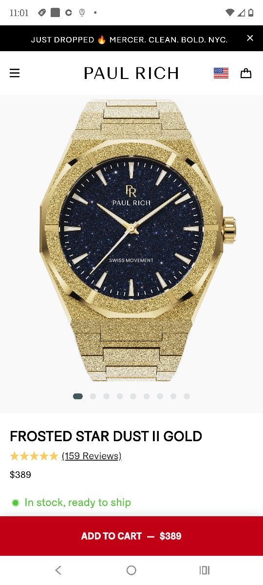 Paul Rich Watch Gently Used Stardust 2
