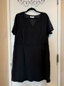 Skies Are Blue Curvy Black Dress 1X