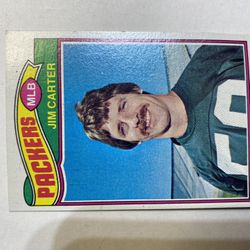 Jim Carter Packers Football Player/ Error Card 