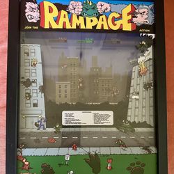 Rampage Video Game Shadowbox Wall Art 
