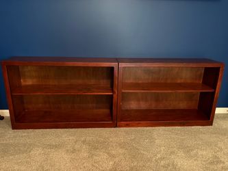Pair of Wood Bookcases / Shelves