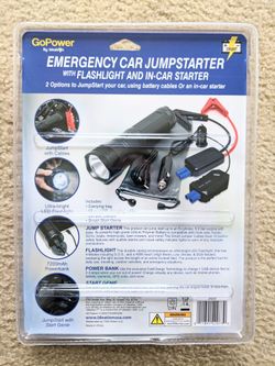 Go power emergency car jump starter with flashlight deals
