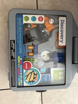 Kids Educational Microscope Kit w/ Carry Case & Prepared Slides