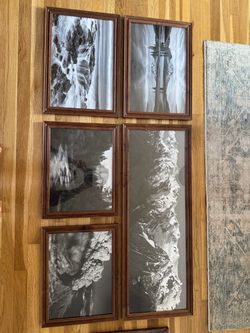 Framed Pacific Northwest Black & White Photography (Set of 6)