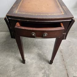 WOODEN END TABLE with Foldable Flaps