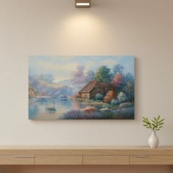 Peaceful Lakeside Cottage - Signed Original

Painting