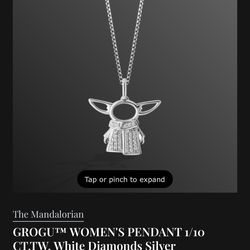 The Mandalorian GROGU™ WOMEN'S PENDANT 1/10 https://offerup.com/redirect/?o=Q1QuVFc=. White Diamonds Silver