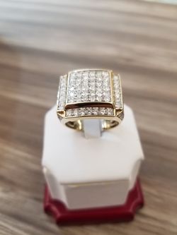 10k diamond men weeding ring 3ctw diamomd