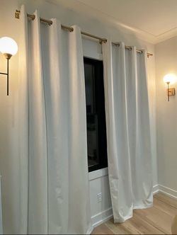 Ivory Blackout Curtains – 108” Long – 2 Panels