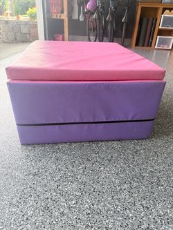 Folding Gymnastics Tumbling Mat Pink Purple