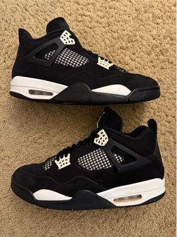 Size 13 (Used condition, no box) - Air Jordan 4 retro white thunder
