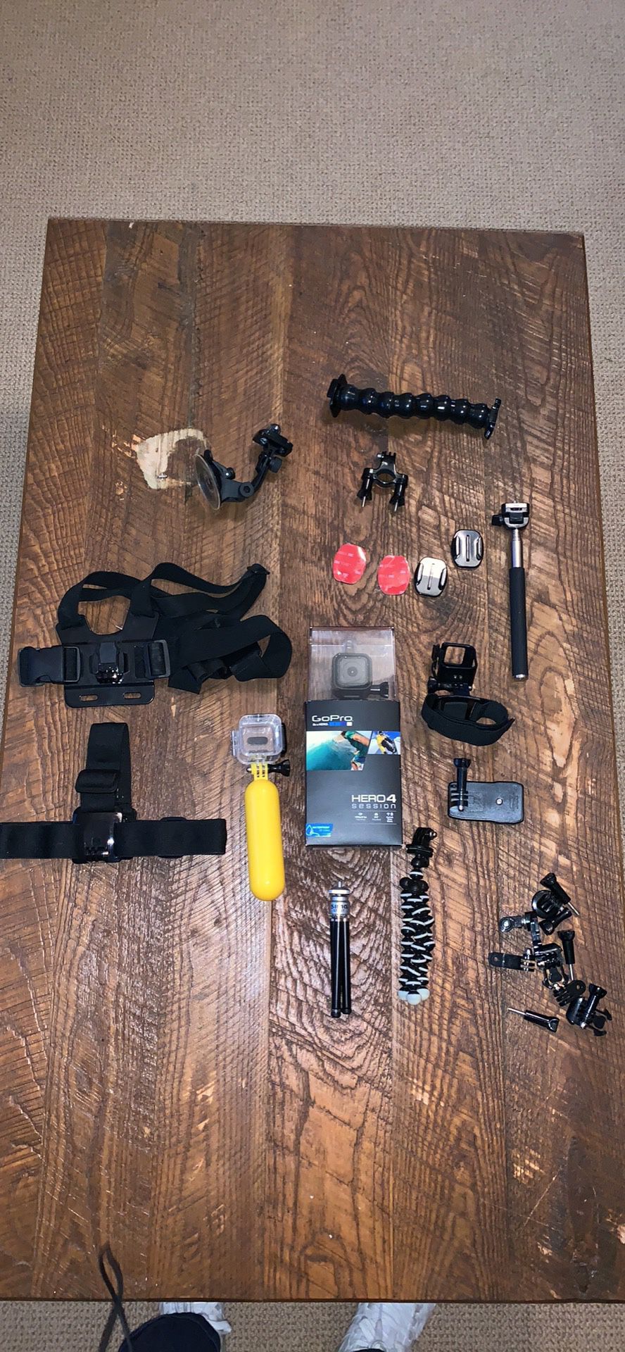 GoPro hero 4 session with a bundle of 10+ accessories