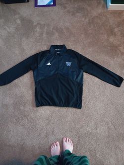 Washington Huskies adidas Sideline Quarter-Zip Pullover Top - Black