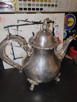 Silver plated teapot