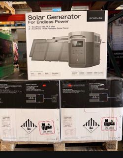3400-Watt EcoFlow DELTA 2 Max Portable Power Station With X Boost Technology + 2 pcs 110W Solar Panel Brand New in Box