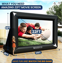 22 FT Outdoor Inflatable Projector Screen -NOZZCO- Portable Giant Movie Screen