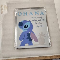 Disney Stitch Ohana Metal Sign 