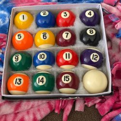 Vintage Billiards Pool Balls Mini
