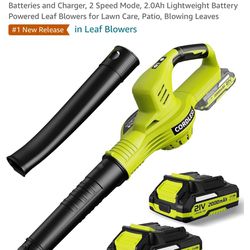 New Lazyboi Leaf Blower With 2 Batteries And Charger