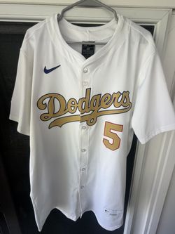 Nike Freddie Freeman Dodgers Gold Elite 2024 World Series Jersey On Field 48 