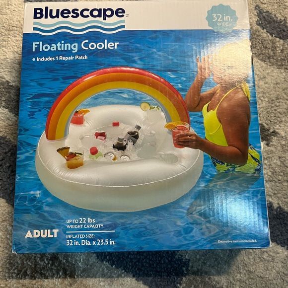 Bluescape Floating Cooler with Rainbow Design