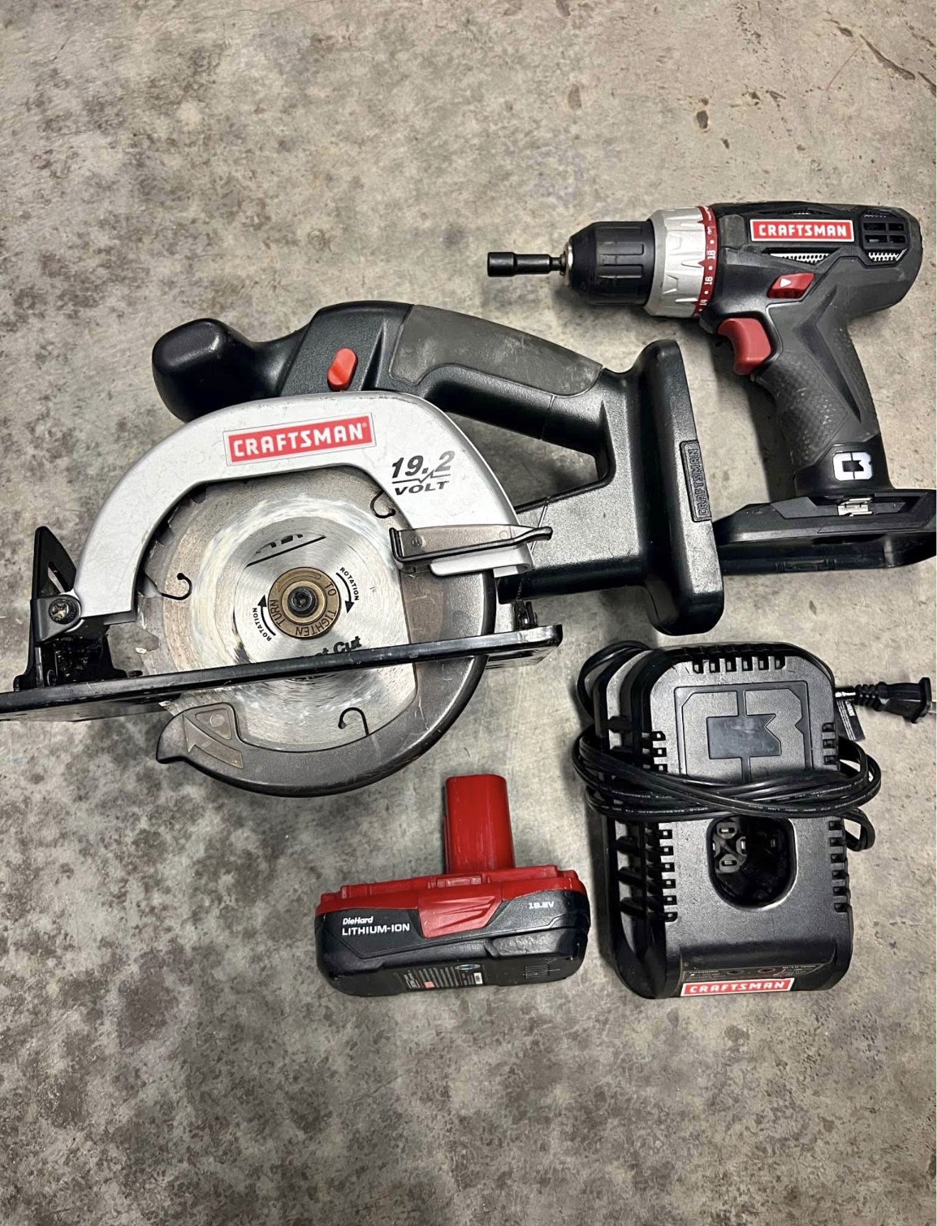 Craftsman Circular Saw 19.2V Craftsman Drill/Driver 19,2
