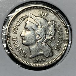 1866 Three Cent Piece 